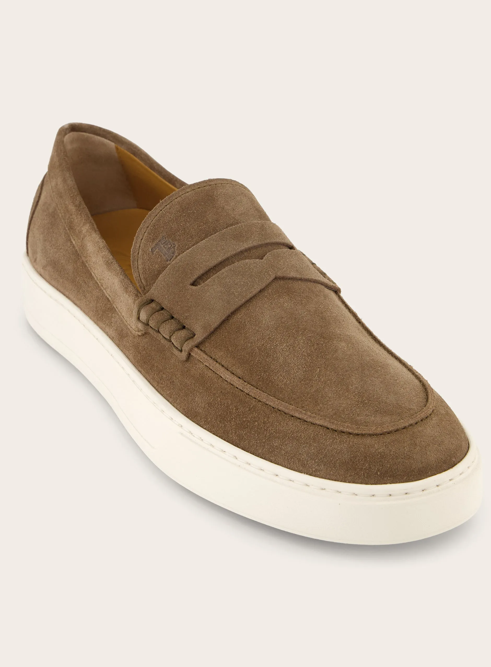Penny loafers van suède