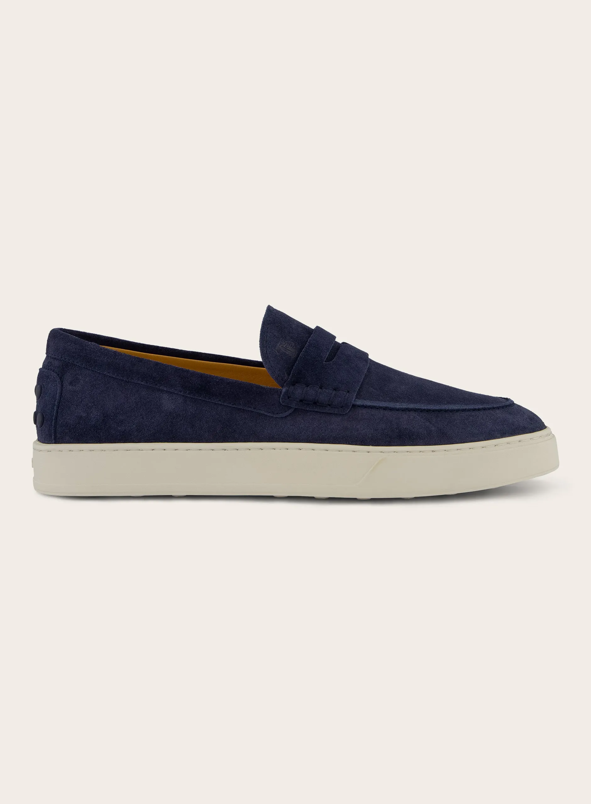 Penny loafers van suède