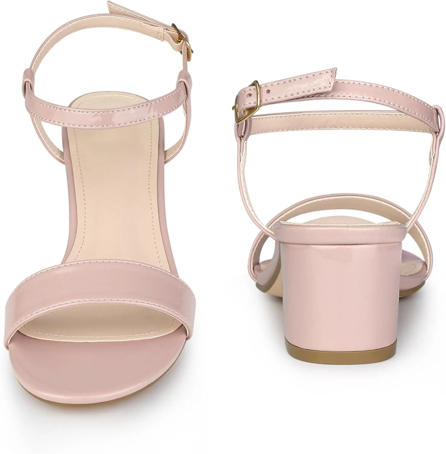 Perphy Open Toe Block Heel Ankle Strap Slingback Sandals for Women
