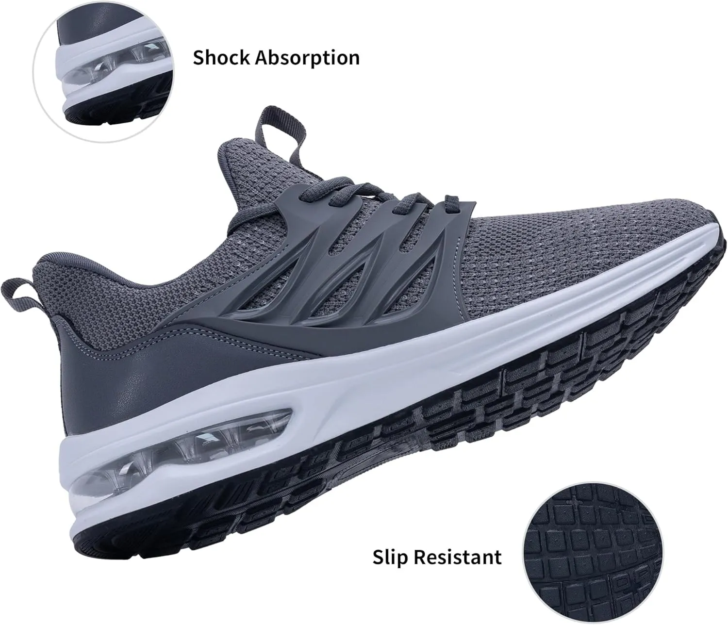 PERSOUL Mens Running Shoes Athletic Tennis Sneakers Lightweight Breathable Workout Gym Jogging Sport Walking Shoes for Men Size7-13