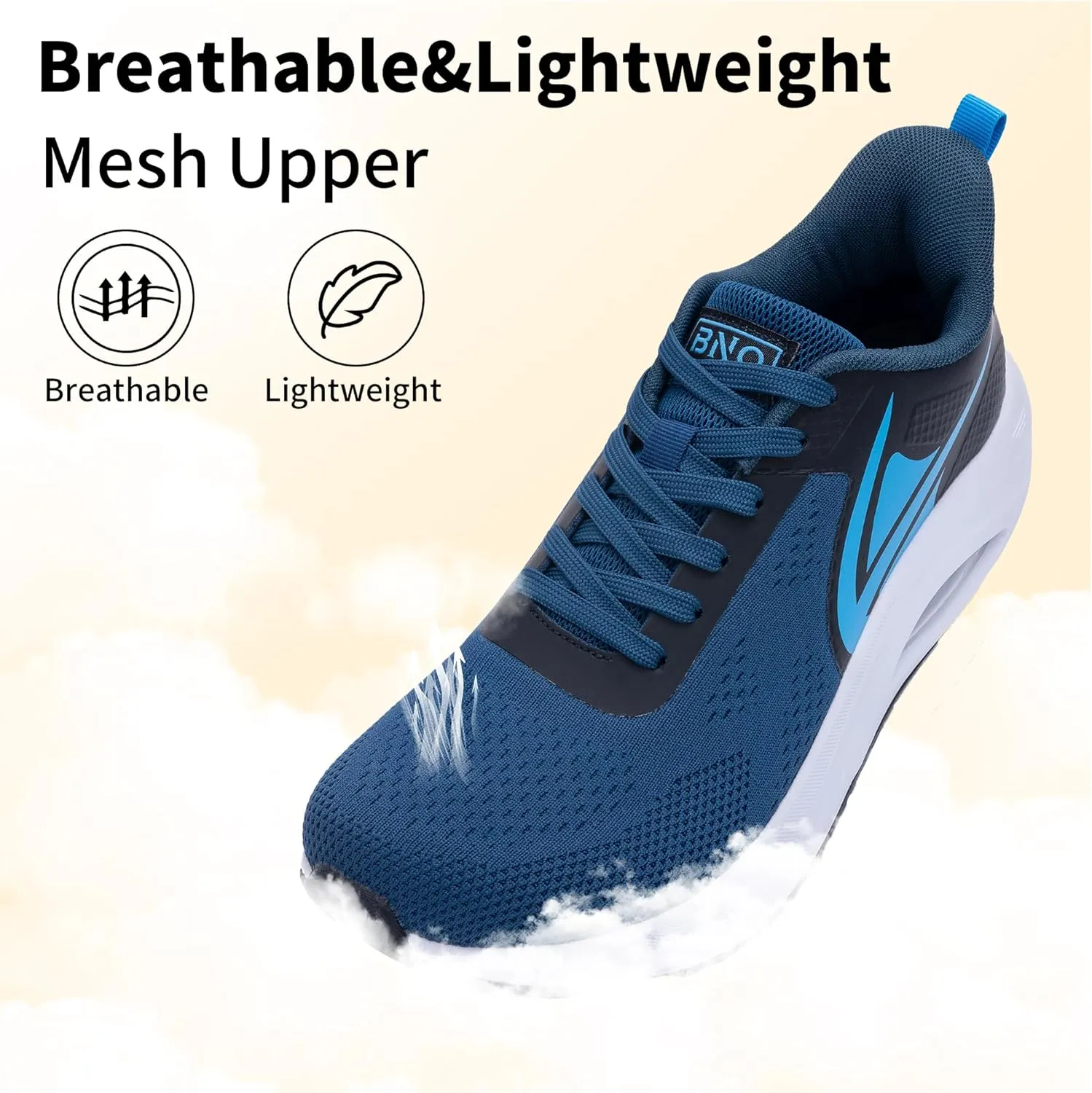 PERSOUL Mens Wide Toe Box Shoes Air Running Fashion Sneakers Athletic Tennis Walking Shoes with Arch Support for Gym Jogging Workout US 8-13