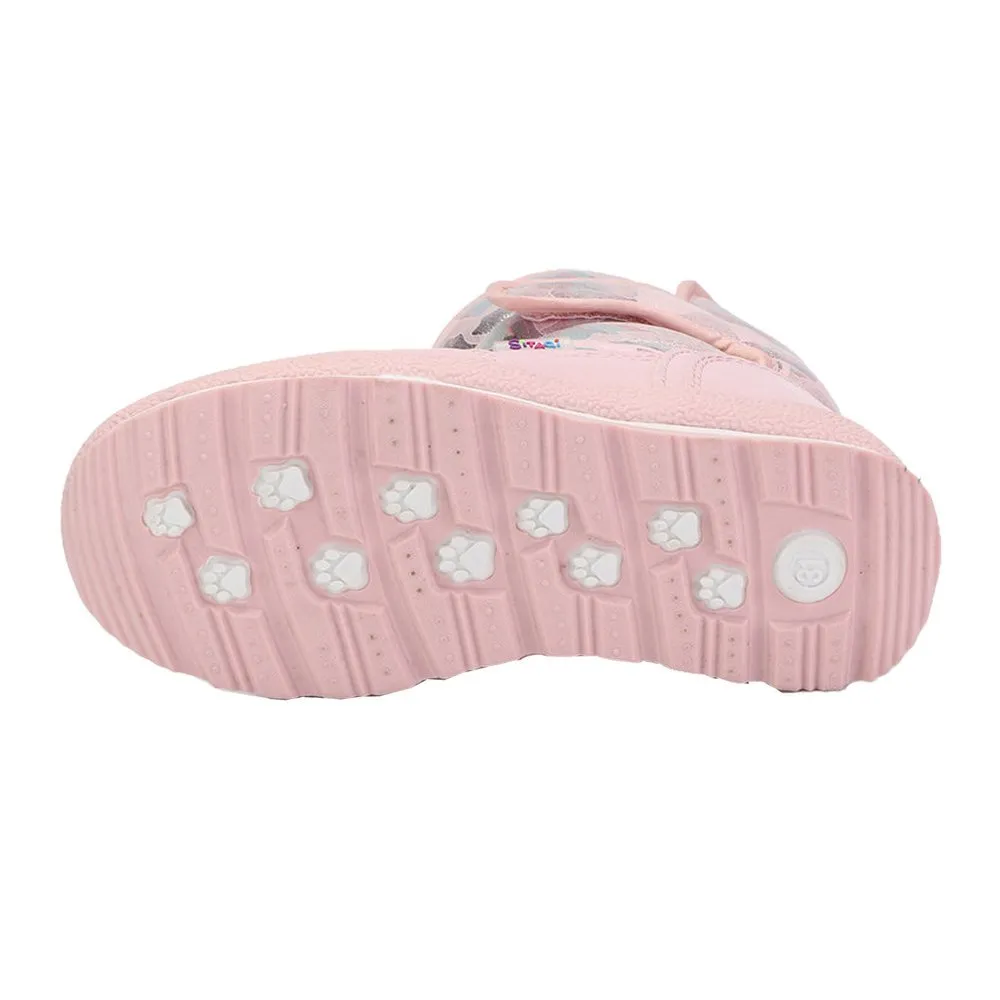 Pink and Silver Glam Kids Winter Snowboots