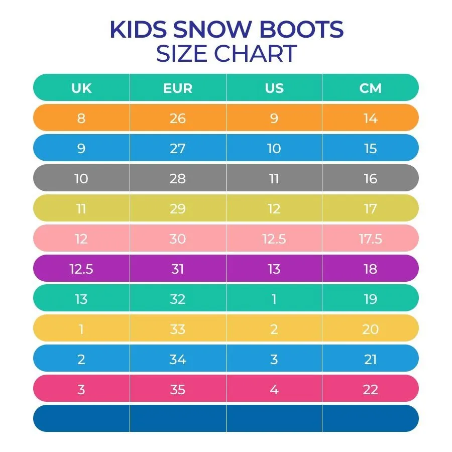Pink and Silver Glam Kids Winter Snowboots
