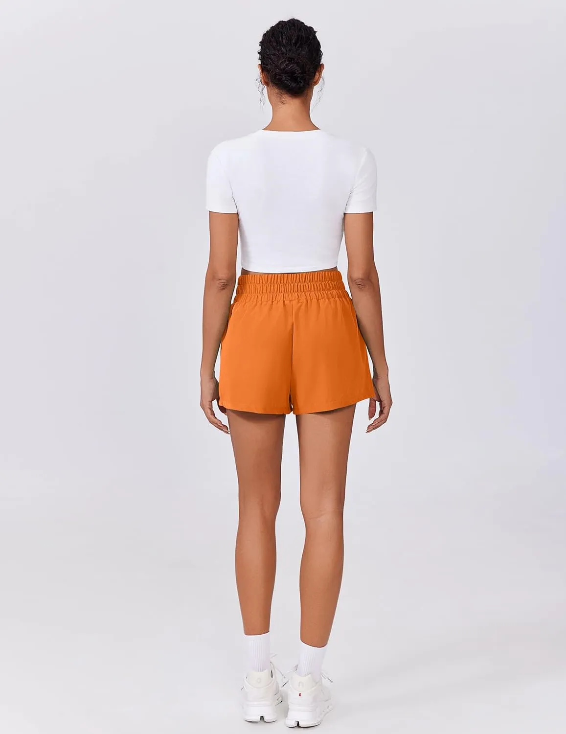 PINSPARK Womens Light Weight Athletic Shorts High Waisted Linerless Active Short Casual Quick Dry Lounge Shorts with Pockets