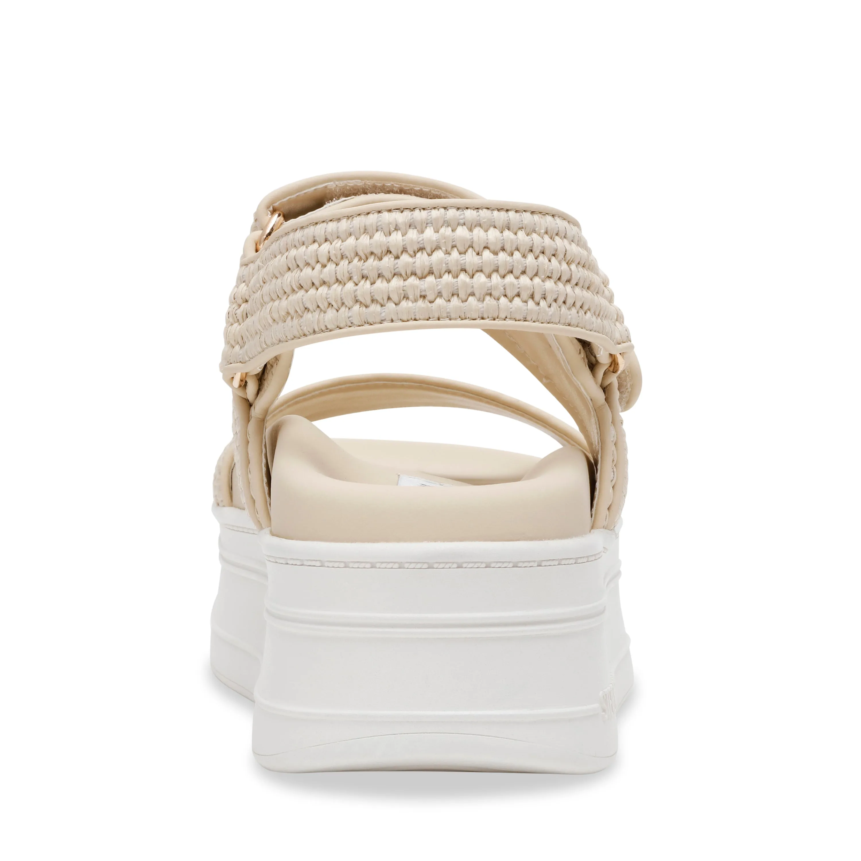 PIT-STOP BONE RAFFIA SANDALS
