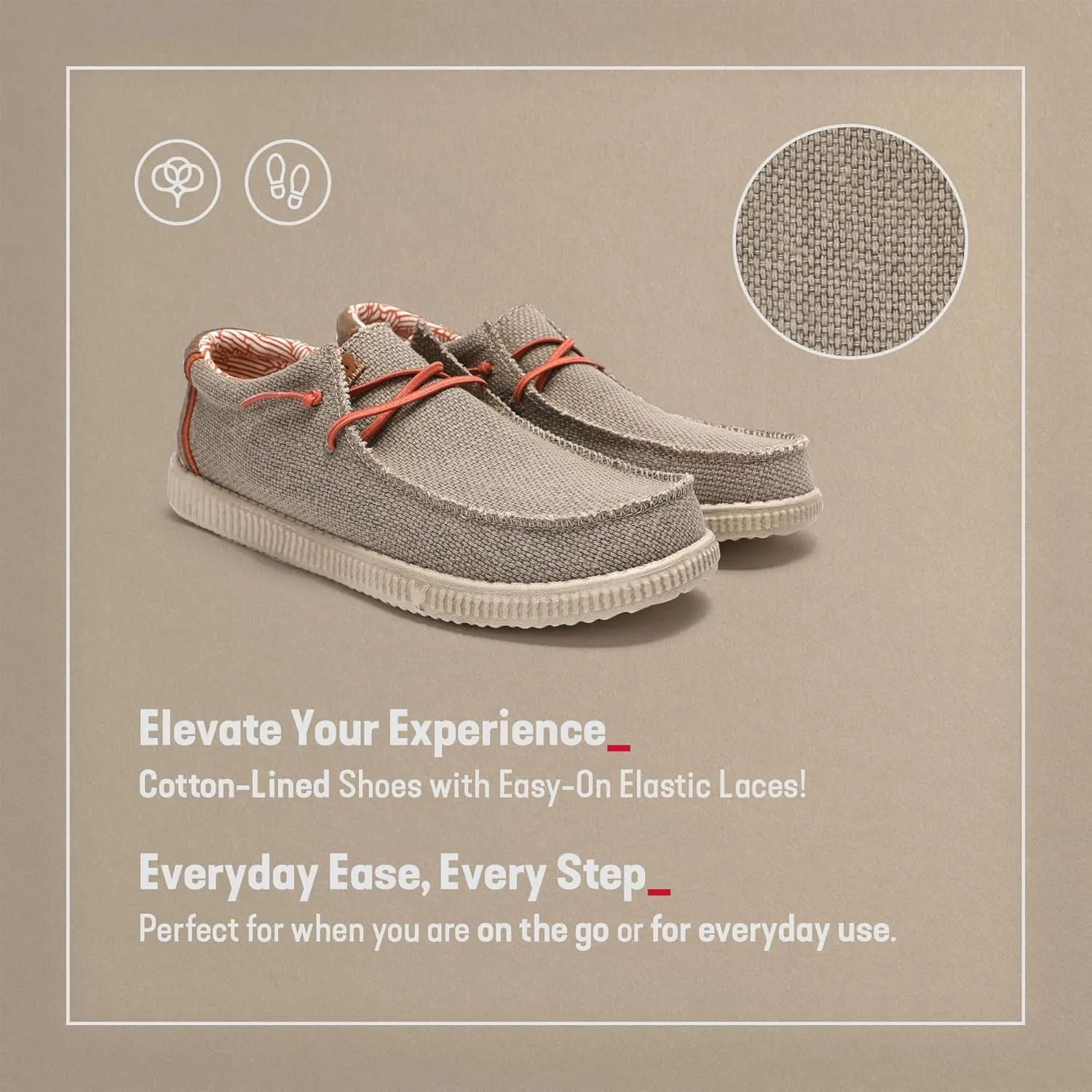PITAS Men’s Steve Slip-On Loafers | Comfortable & Lightweight | Casual Footwear for Men | Taupe