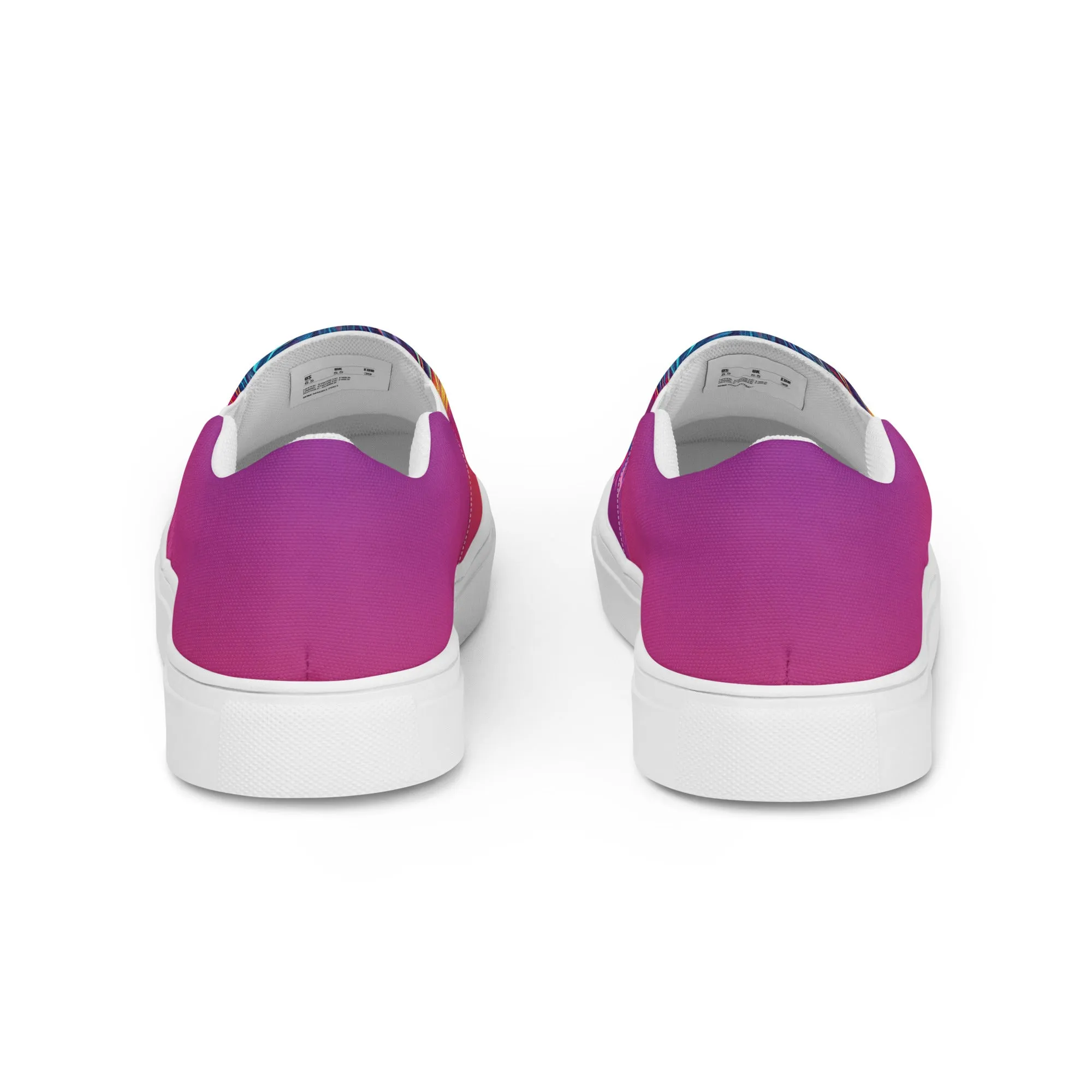 Playful Hues Women’s slip-on canvas shoes