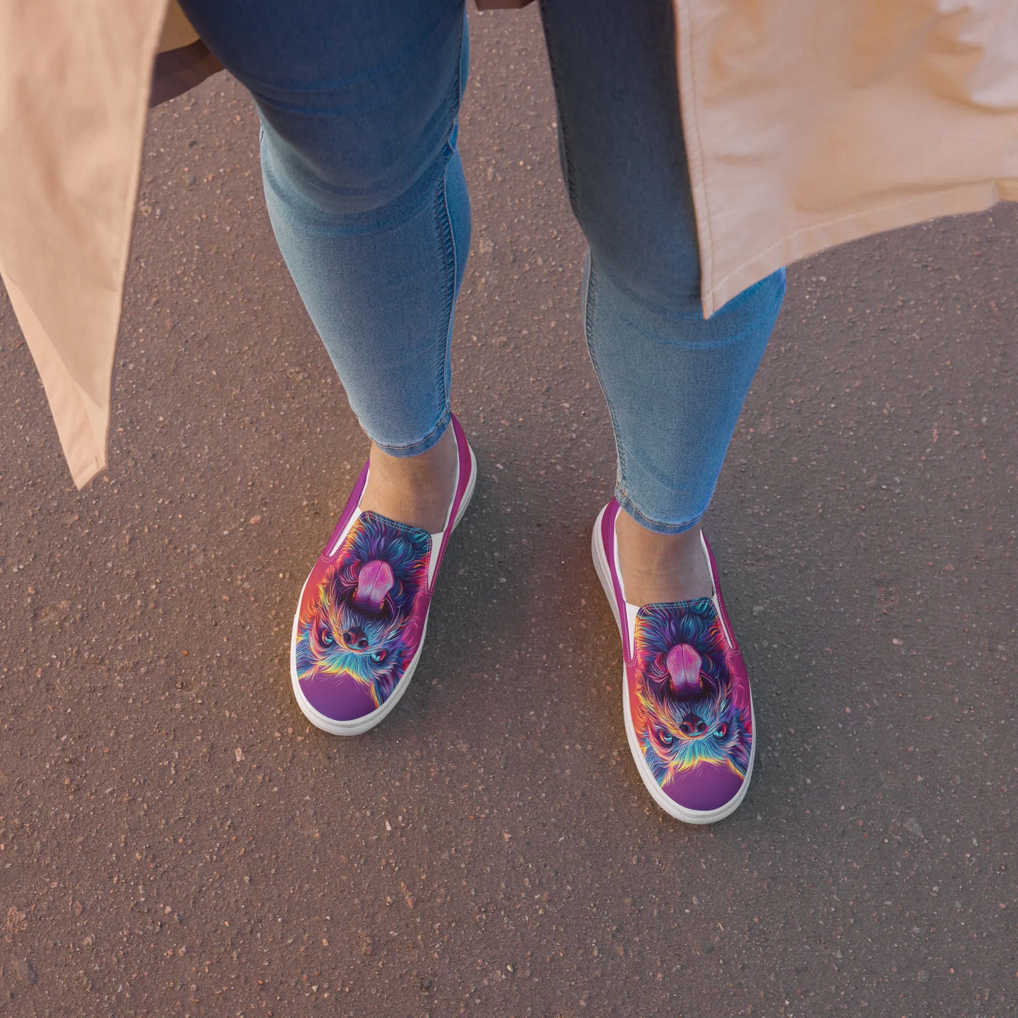Playful Hues Women’s slip-on canvas shoes