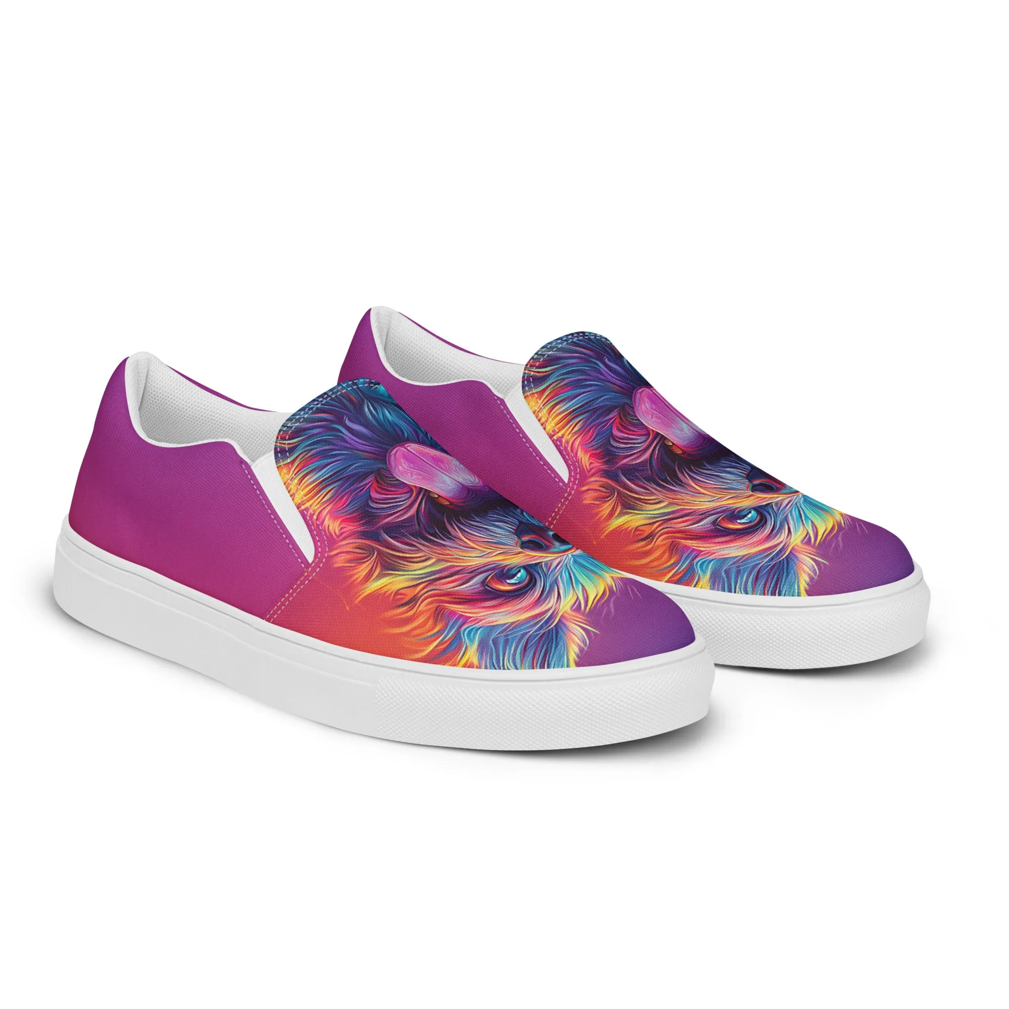 Playful Hues Women’s slip-on canvas shoes