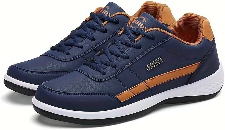 Plus Size Men's Trendy High Top Sneakers, Comfy Non Slip Casual Lace Up Shoes for Men's Outdoor Activities