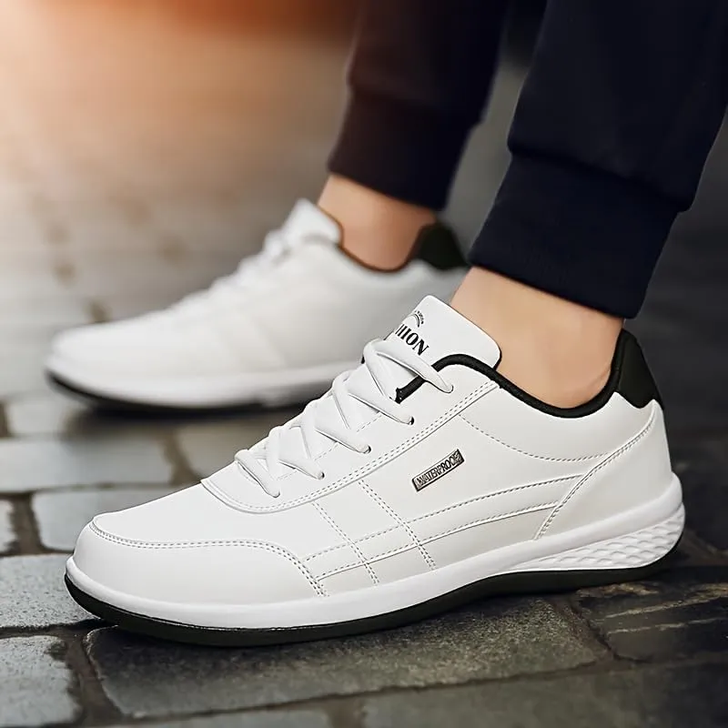 Plus Size Men's Trendy High Top Sneakers, Comfy Non Slip Casual Lace Up Shoes for Men's Outdoor Activities