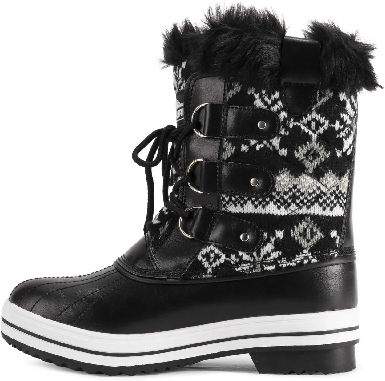 Polar Products Womens Snow Boot Quilted Short Winter Snow Rain Warm Waterproof Boots