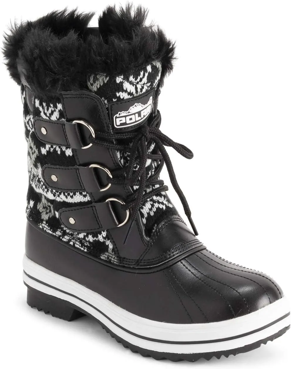 Polar Products Womens Snow Boot Quilted Short Winter Snow Rain Warm Waterproof Boots