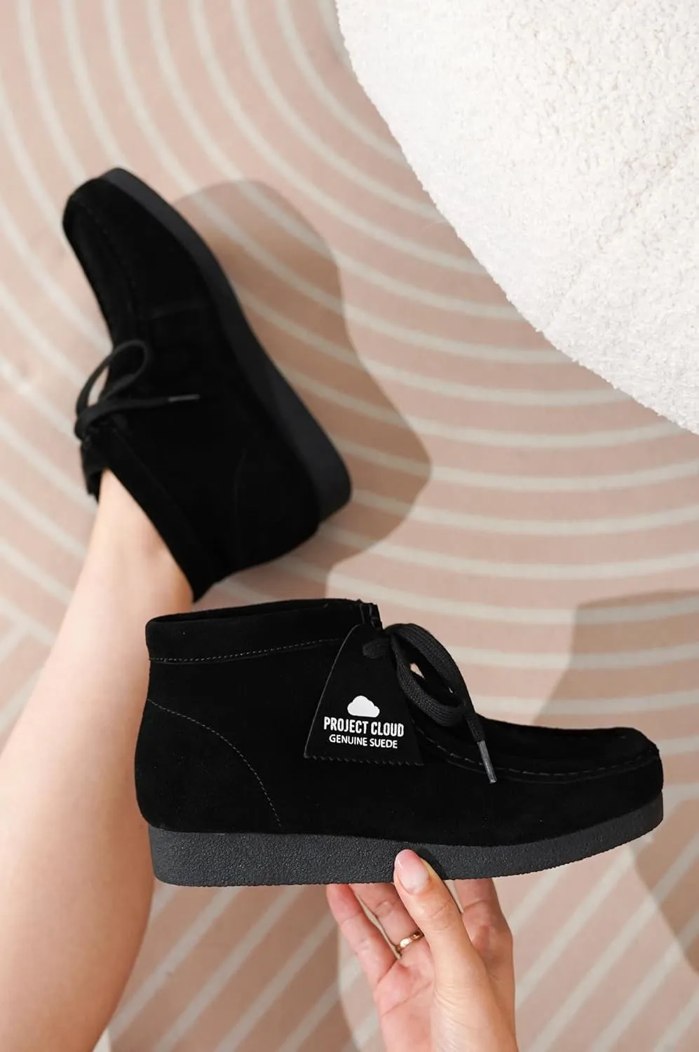 Project Cloud Genuine Leather Ankle Boots for Women - Lightweight & Non Slip Womens Shoes - Memory Foam Insole Chukka Boots - Water Resistant Fashion Shoes for Women 2025 (Wally Boot)