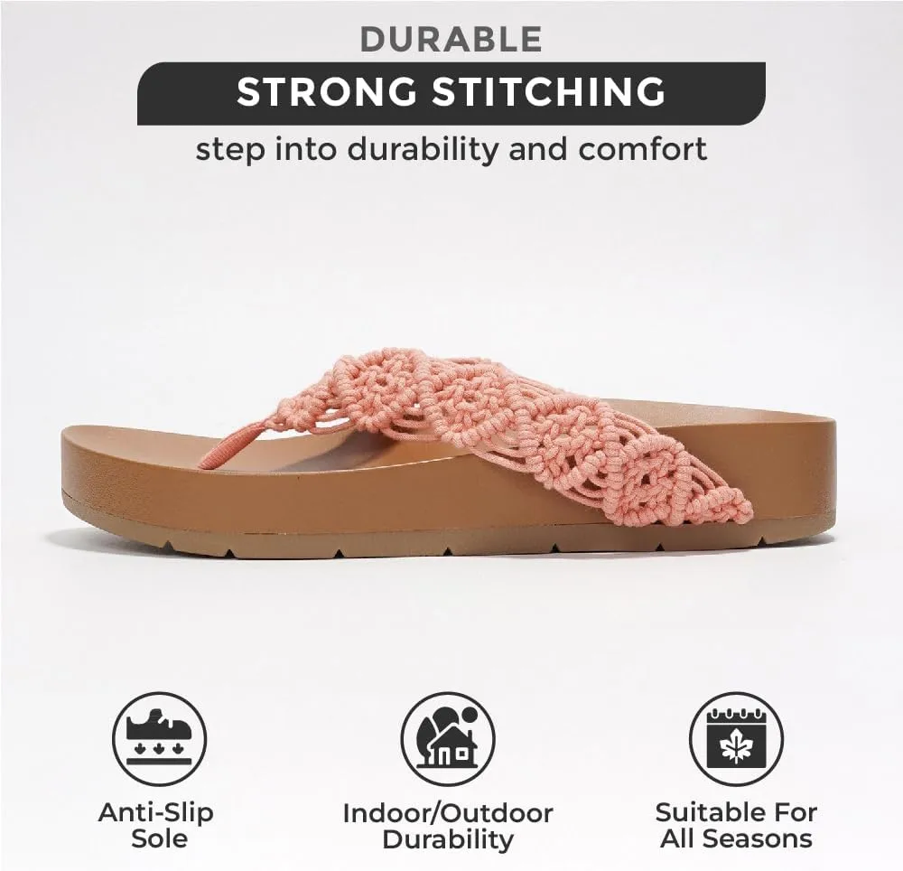 Project Cloud Slide Sandals Women Footwear with Memory Foam Insole - Lightweight Two-strap and Crochet Strap Non-Slip Platform Slides - Summer Sandals for Women 2025