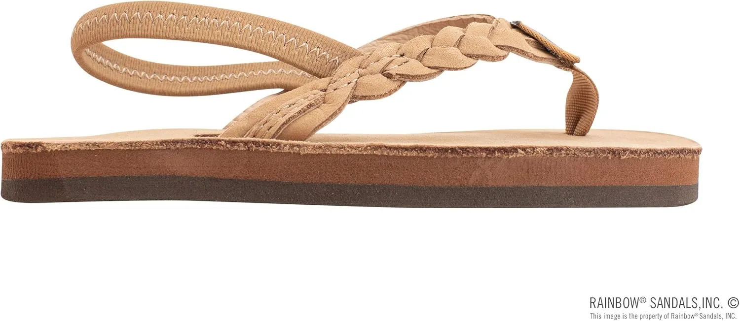 Rainbow Sandals Kid's Single Layer Premier Leather Flirty Braidy