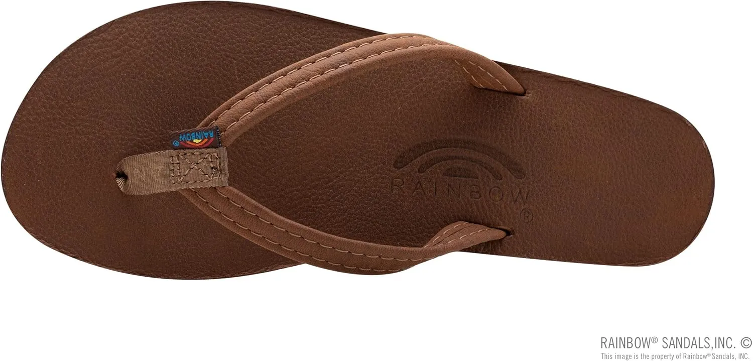 Rainbow Sandals Ladies Luxury Leather - Single Layer Arch Support With 1/2" Narrow Strap