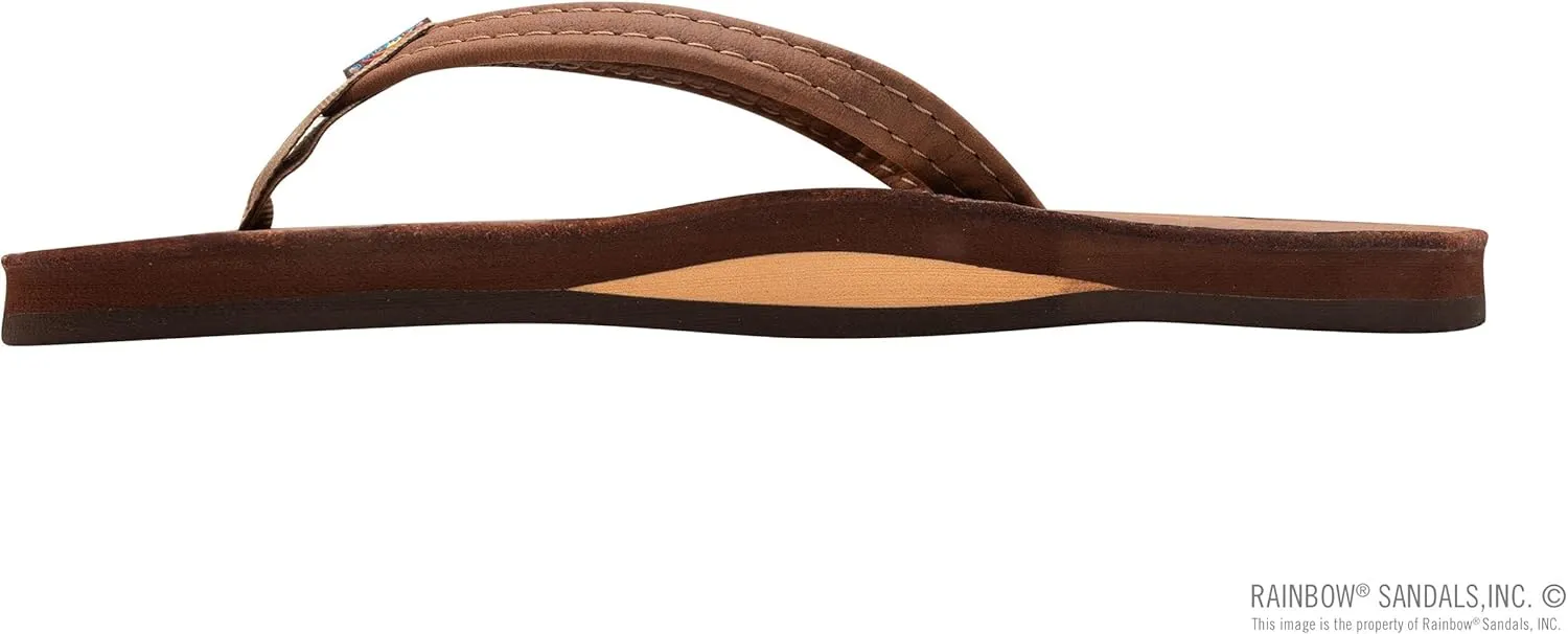 Rainbow Sandals Ladies Luxury Leather - Single Layer Arch Support With 1/2" Narrow Strap
