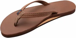 Rainbow Sandals Ladies Luxury Leather - Single Layer Arch Support With 1/2" Narrow Strap