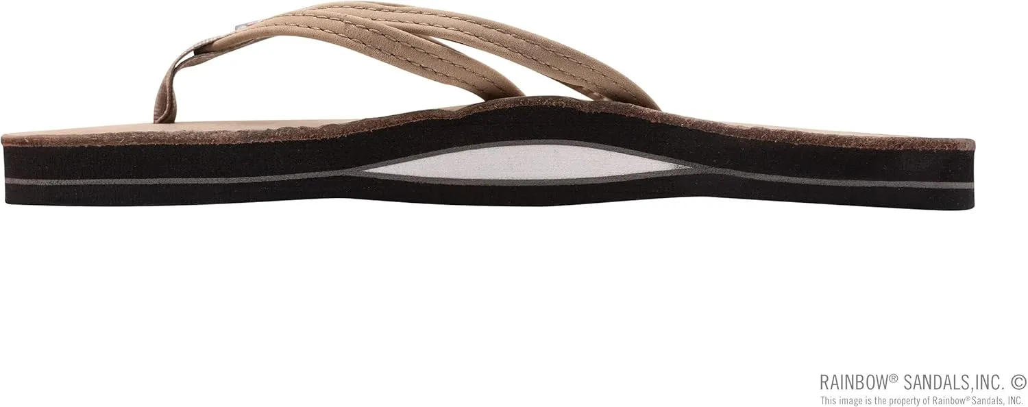 Rainbow Sandals Ladies The Sand Piper Luxury Leather - Single Layer Arch w/Double Narrow 1/3" Strap