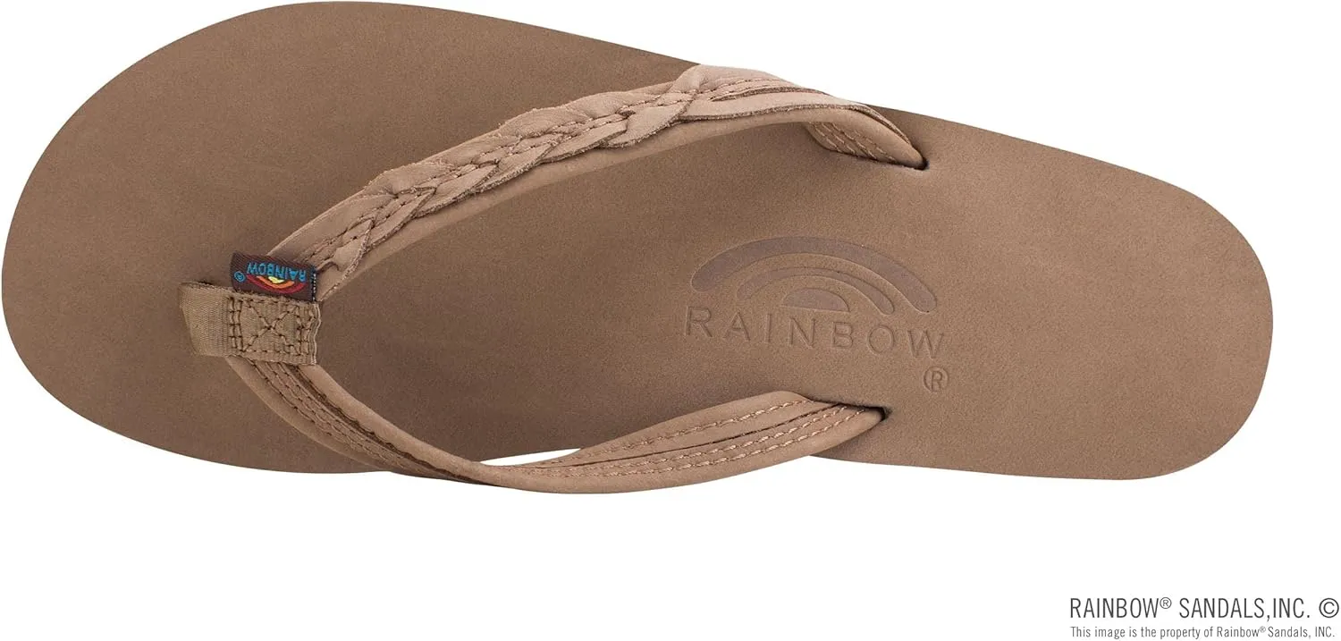 Rainbow Sandals Madison - Single Layer Arch Support with a Braid on a 1/2" Narrow Strap