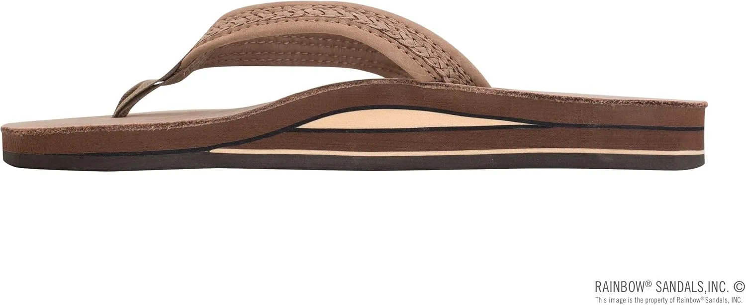 Rainbow Sandals The Willow - Double Layer Arch Support Premier Leather with Inset Double Braided 3/4” Medium Strap