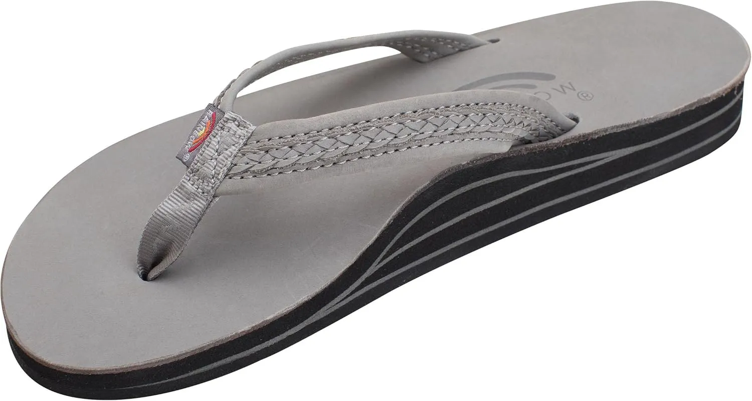 Rainbow Sandals The Willow - Double Layer Arch Support Premier Leather with Inset Double Braided 3/4” Medium Strap