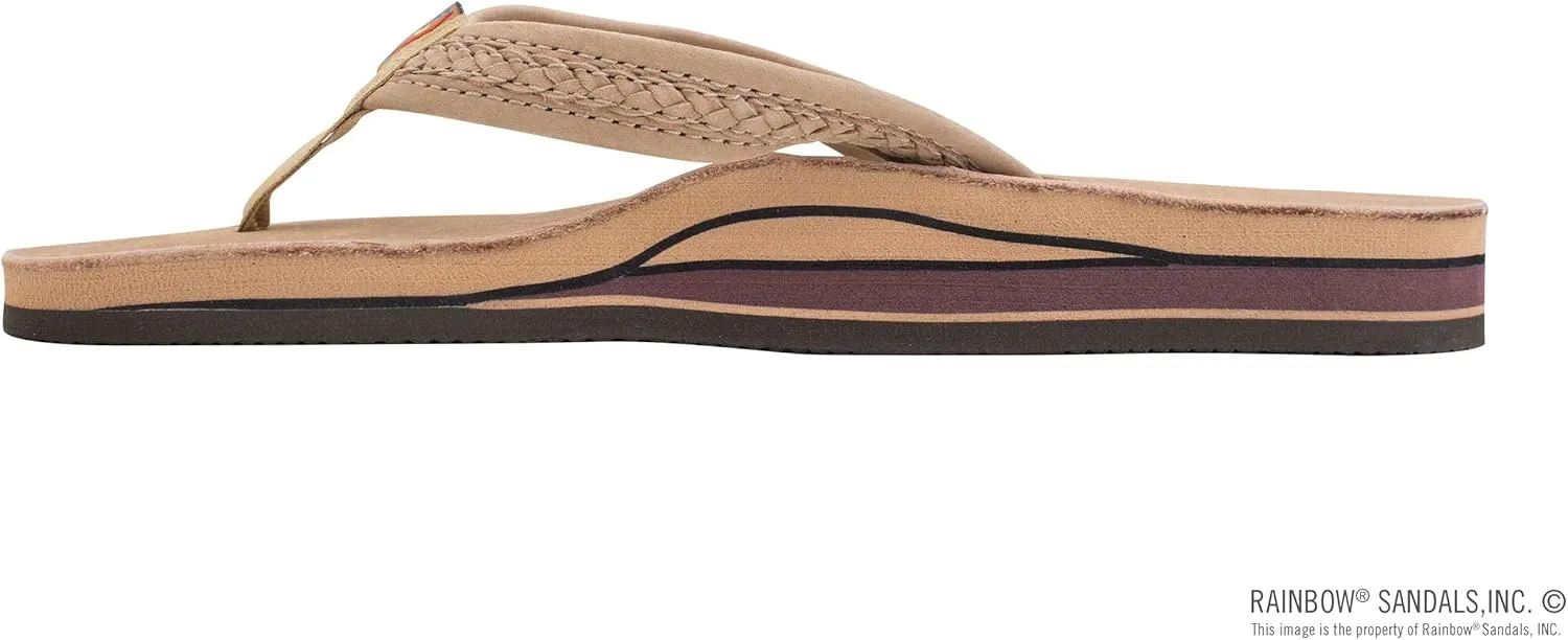 Rainbow Sandals The Willow - Double Layer Arch Support Premier Leather with Inset Double Braided 3/4” Medium Strap