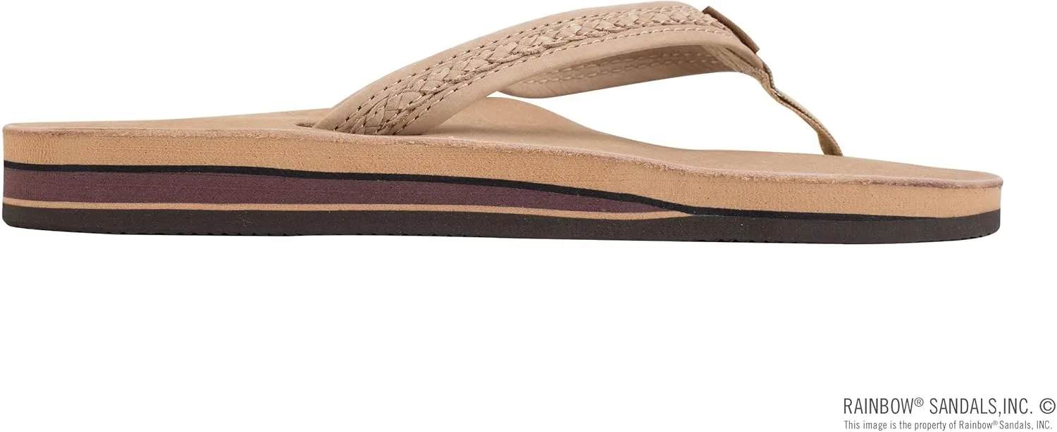 Rainbow Sandals The Willow - Double Layer Arch Support Premier Leather with Inset Double Braided 3/4” Medium Strap