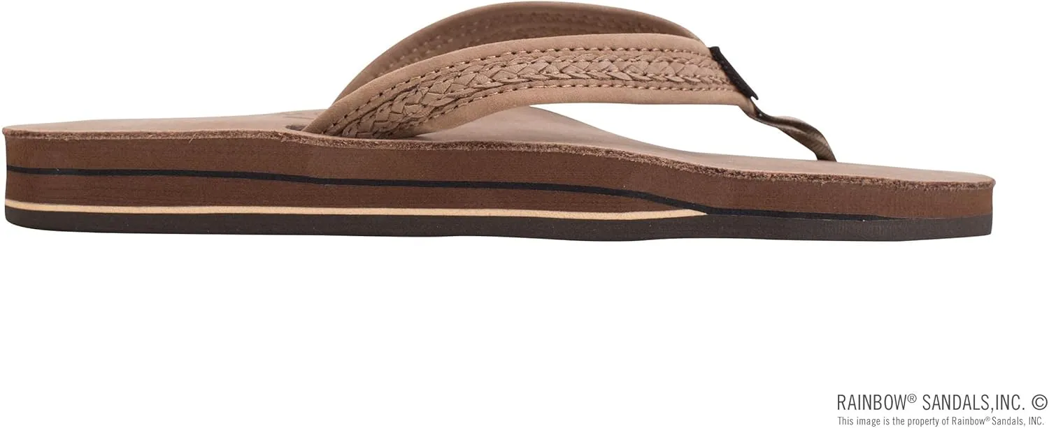Rainbow Sandals The Willow - Double Layer Arch Support Premier Leather with Inset Double Braided 3/4” Medium Strap