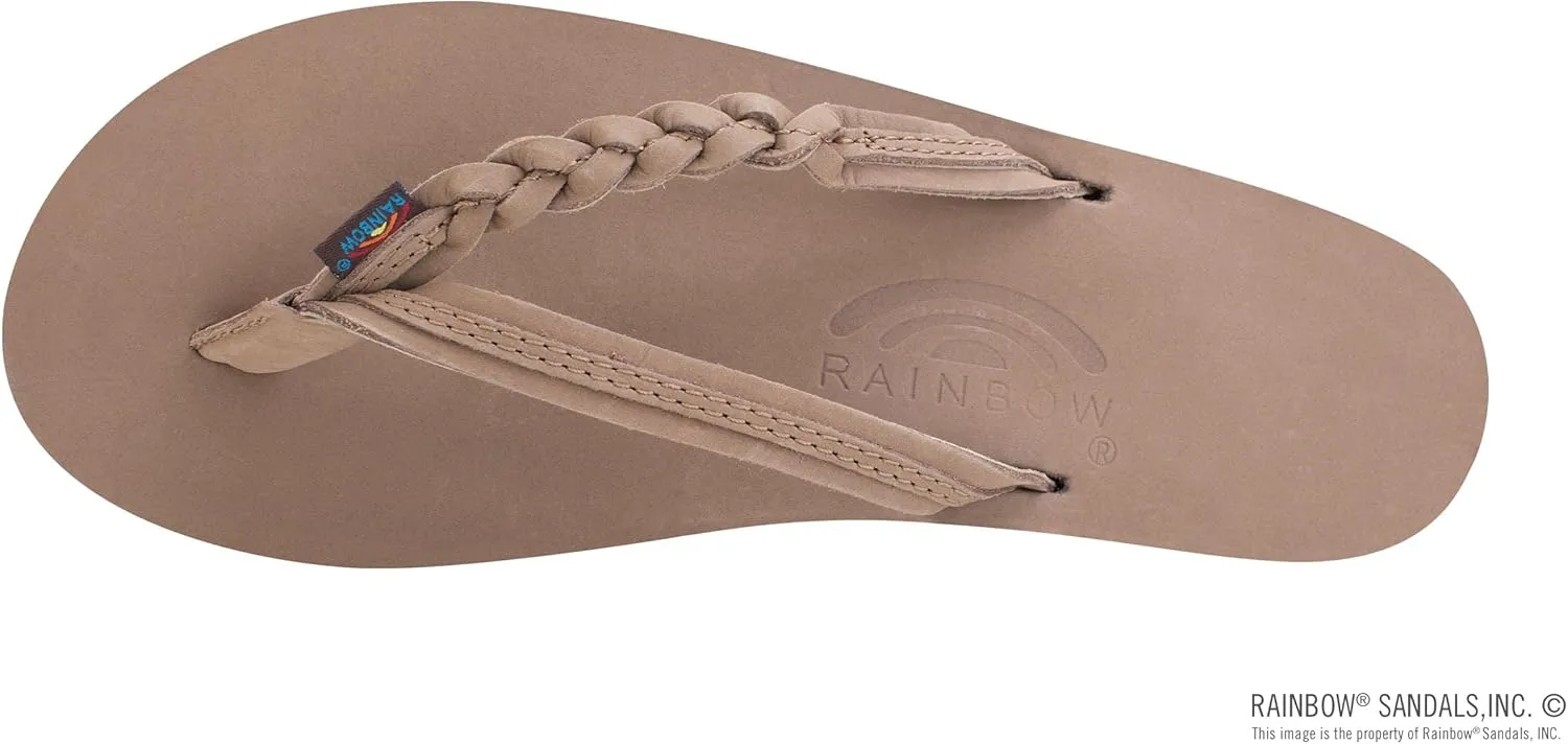 Rainbow Sandals Women’s Flirty Braidy Premier Leather w/Single Braided Strap