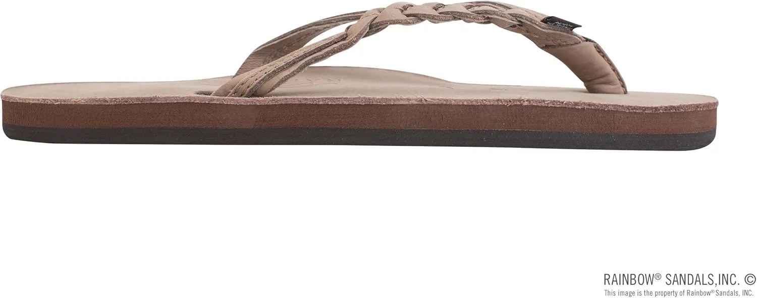 Rainbow Sandals Women’s Flirty Braidy Premier Leather w/Single Braided Strap