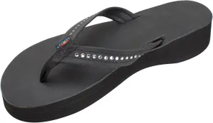 Rainbow Sandals Women's Four Layer Leather Wedge - 3/4" Strap w/Swarovski® Crystals