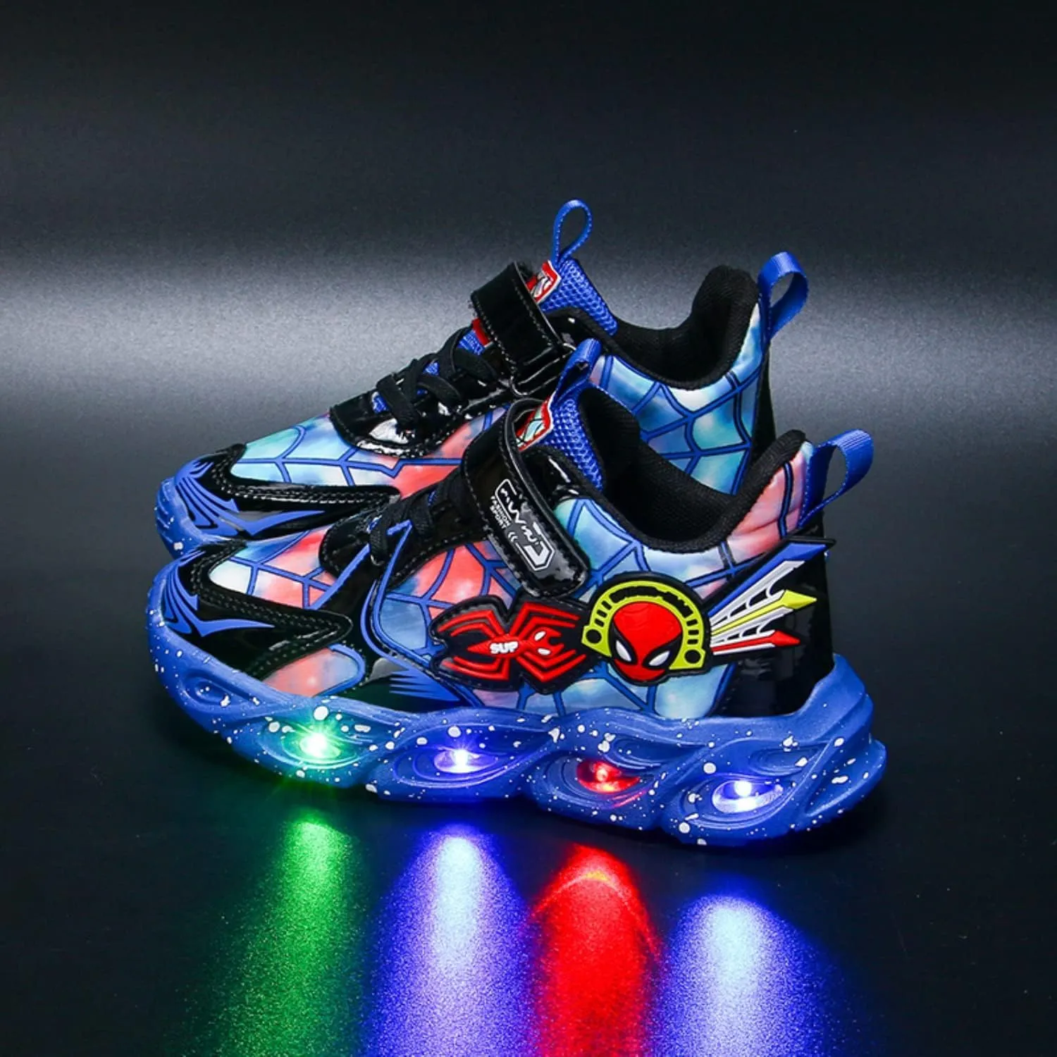 RAYCHY Children's Casual Shoes Boys Breathable Non-Slip Light Sneakers Unisex Luminous Sneakers for Girls Sport Running Shoes