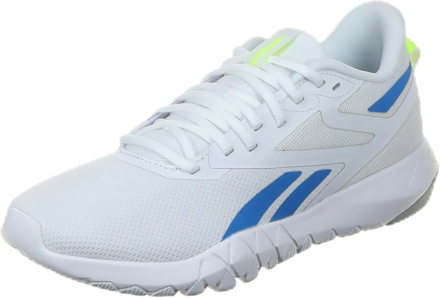 Reebok Men's Flexagon Force 4 Trainers, Footwear White Kinetic Blue Digital Lime, 6.5 Men