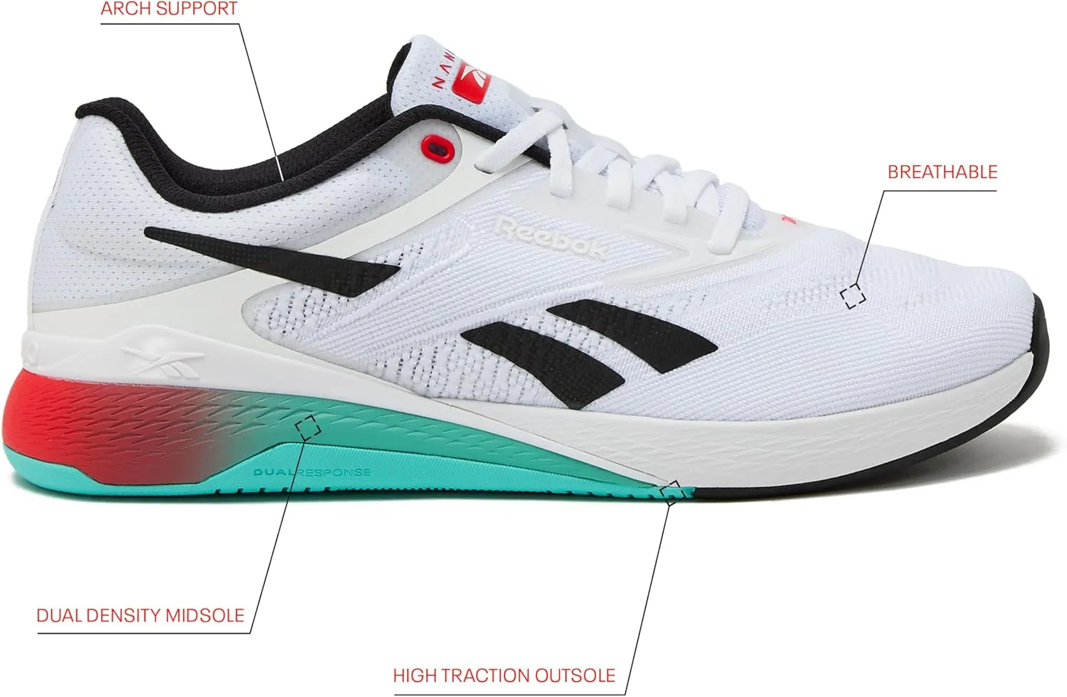 Reebok Nano X5 Mens Shoes, Training and Light Running Sneakers for Men