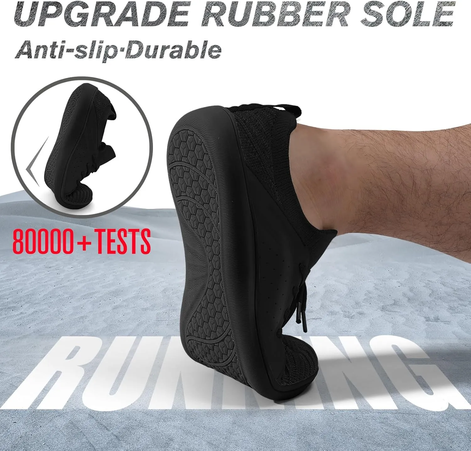 relxfeet Men's Barefoot Shoes Minimalist Cross-Trainer Shoes Wide Toe Walking Shoes Zero Drop Sole Trail Running Sneakers