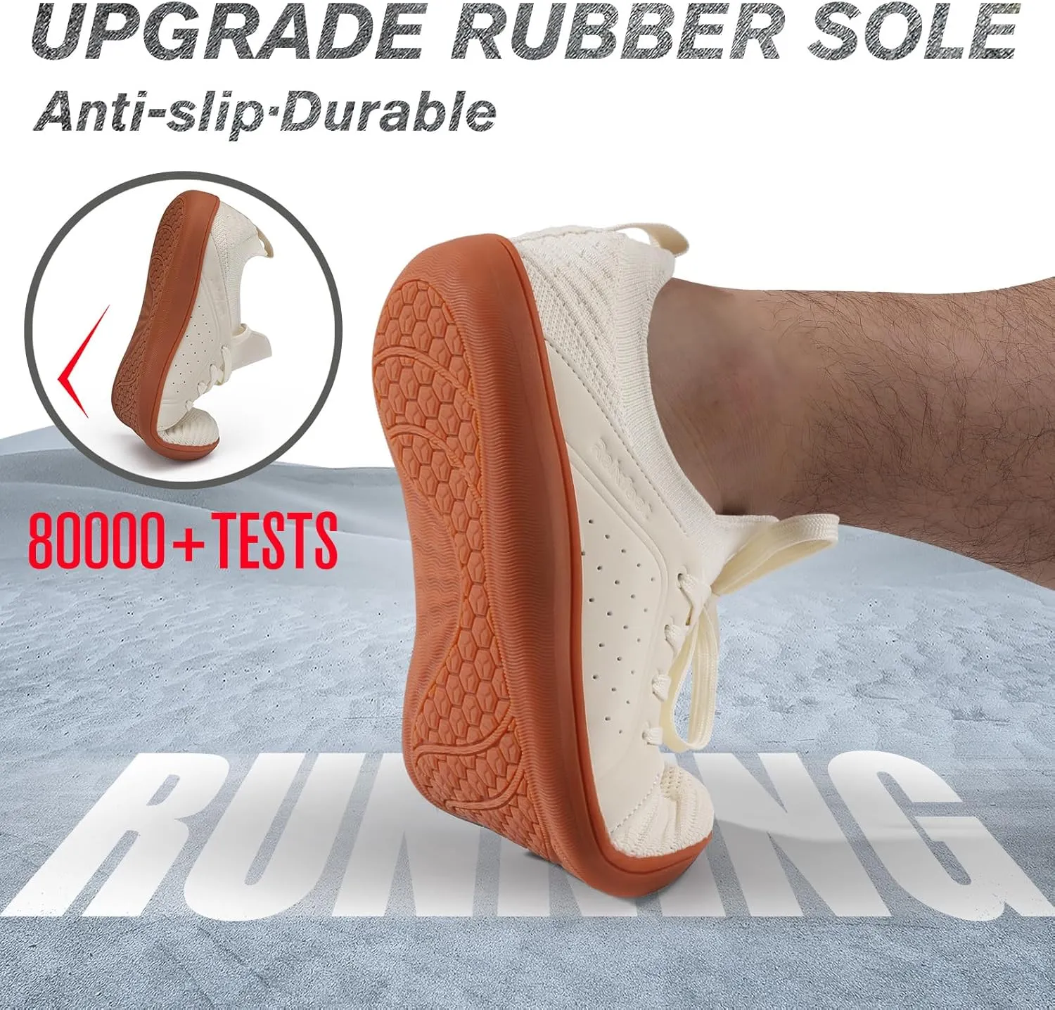 relxfeet Men's Barefoot Shoes Minimalist Cross-Trainer Shoes Wide Toe Walking Shoes Zero Drop Sole Trail Running Sneakers