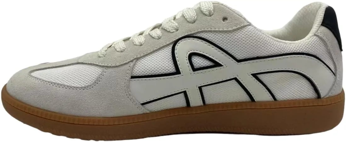 Retro Unisex Casual Sneakers for Men – Classic Low-Top Lace-Up Walking Shoes with Mesh Upper, Suede Accents & Non-Slip Gum Rubber Sole – Lightweight & Breathable Everyday Streetwear Trainers