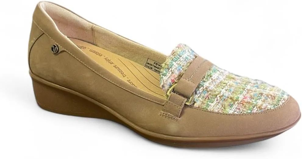 Revere Montmarte Women's Arch Support Loafers – Stylish Premium Leather with Removable Contoured Footbed for Custom Orthotics with Arch Support