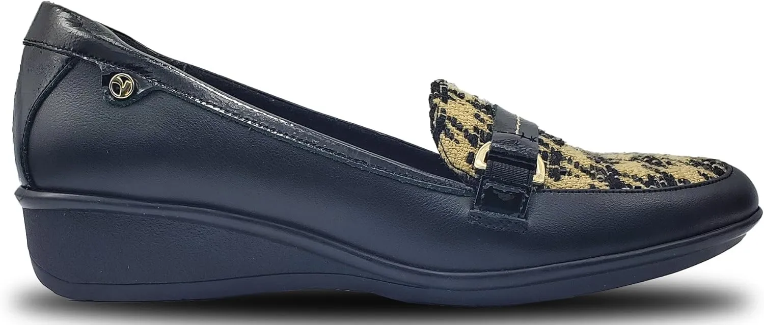 Revere Montmarte Women's Arch Support Loafers – Stylish Premium Leather with Removable Contoured Footbed for Custom Orthotics with Arch Support