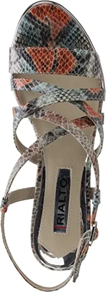 Rialto Women's Weng Multi Exotic Size 8 Heeled Sandal, 8