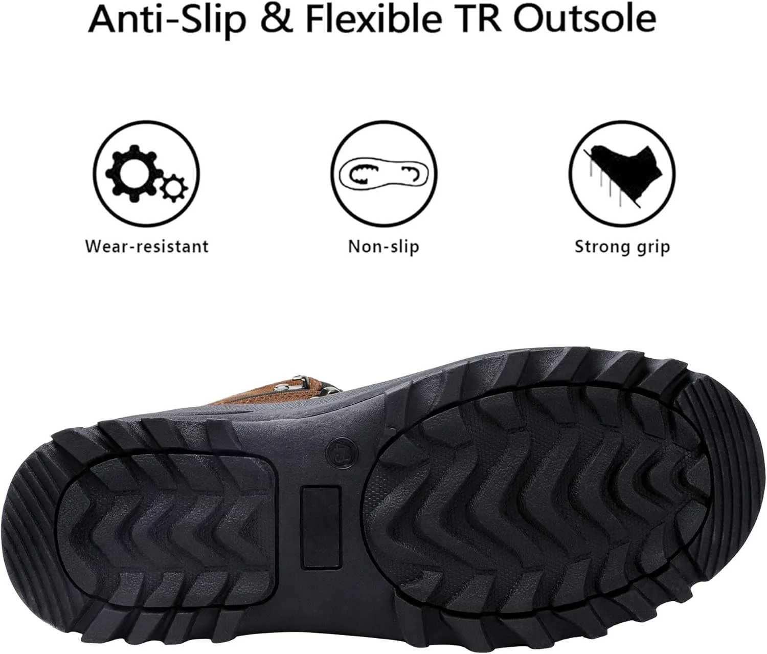 riemot Women's Men's Winter Boots Waterproof Snow Boots Insulated Furry Walking Mucker Yard Boots Warm Anti-Slip Ankle Hiking Skiing Boots Black Brown Grey Purple