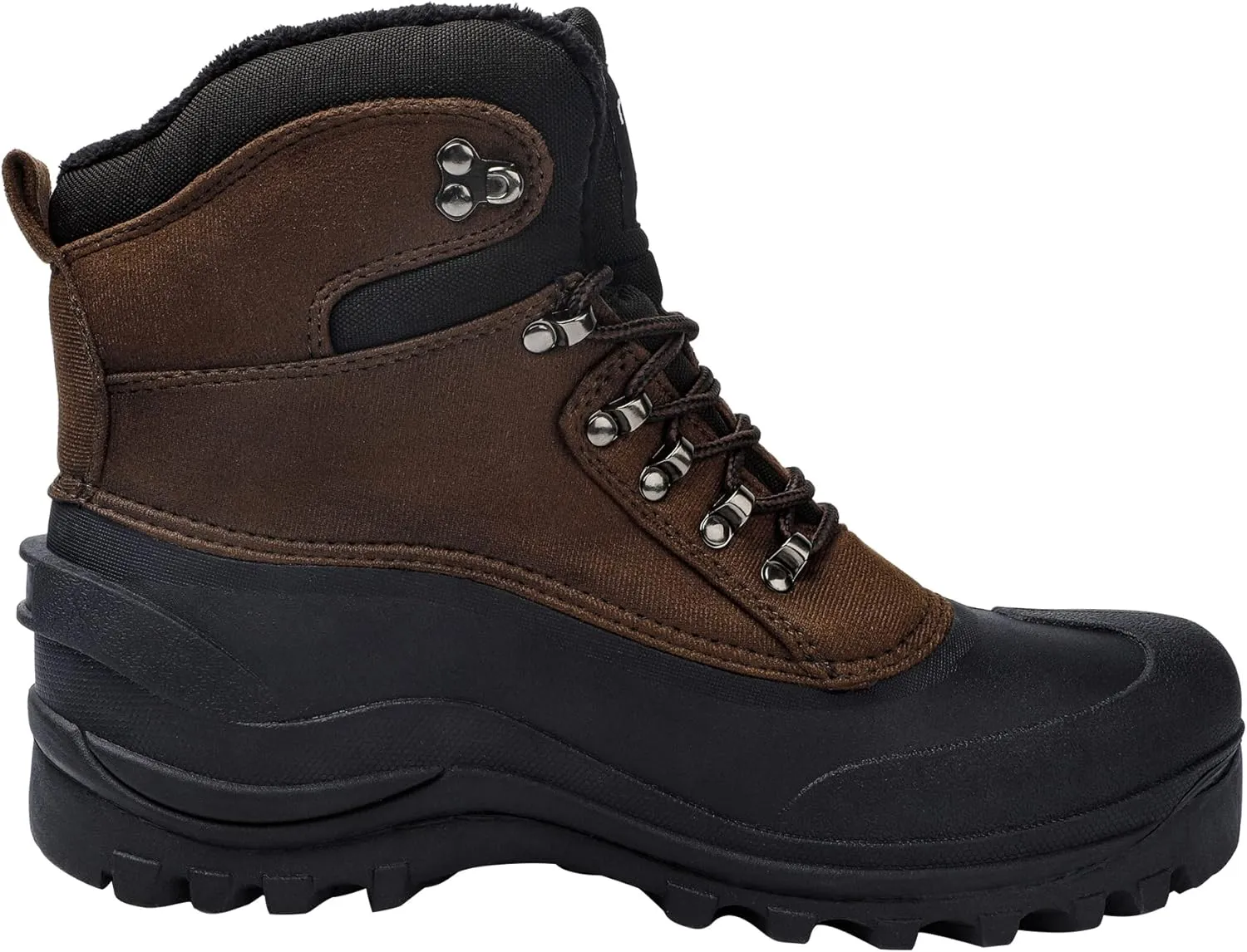 riemot Women's Men's Winter Boots Waterproof Snow Boots Insulated Furry Walking Mucker Yard Boots Warm Anti-Slip Ankle Hiking Skiing Boots Black Brown Grey Purple