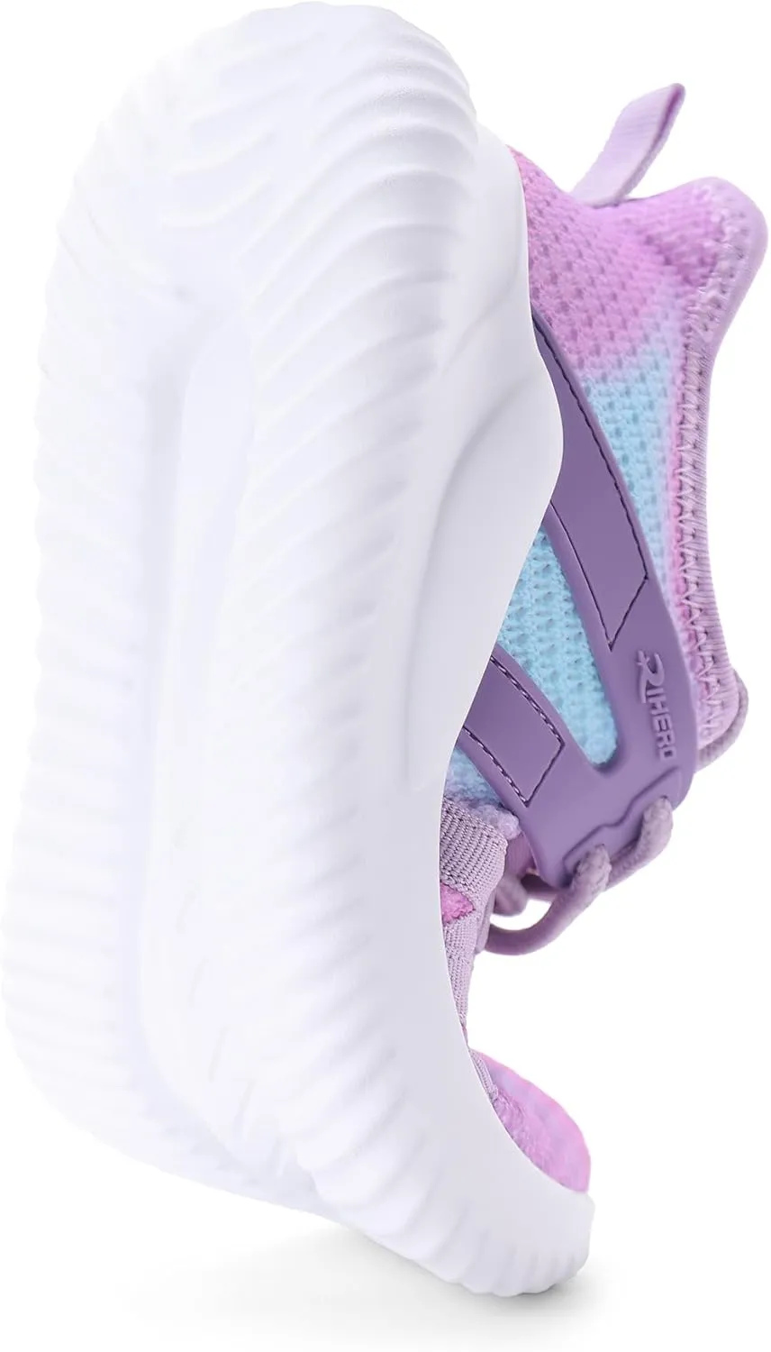 Rihero Girls Tennis Shoes Kids Running Shoes Toddler Lace-Up Lightweight Walking Slip On Sneakers