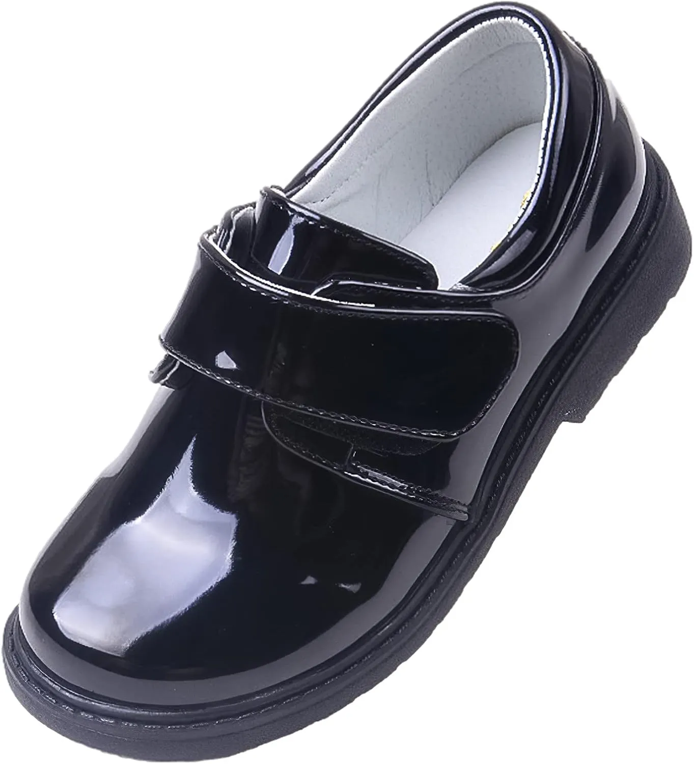 rismart Boys' Hook - Loop Formal Prince Round Toe Oxfords Dress Shoes