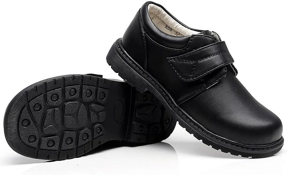 rismart Boys' Hook - Loop Formal Prince Round Toe Oxfords Dress Shoes