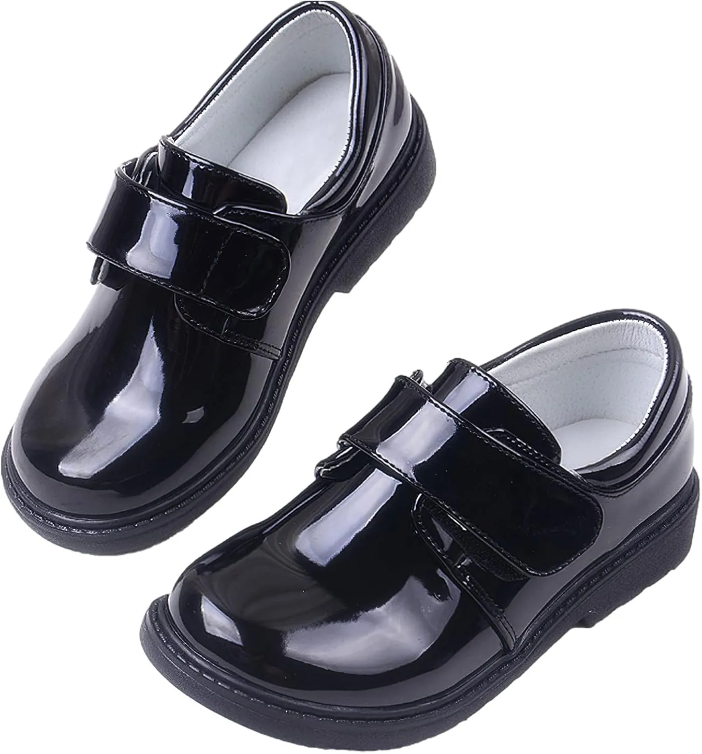 rismart Boys' Hook - Loop Formal Prince Round Toe Oxfords Dress Shoes