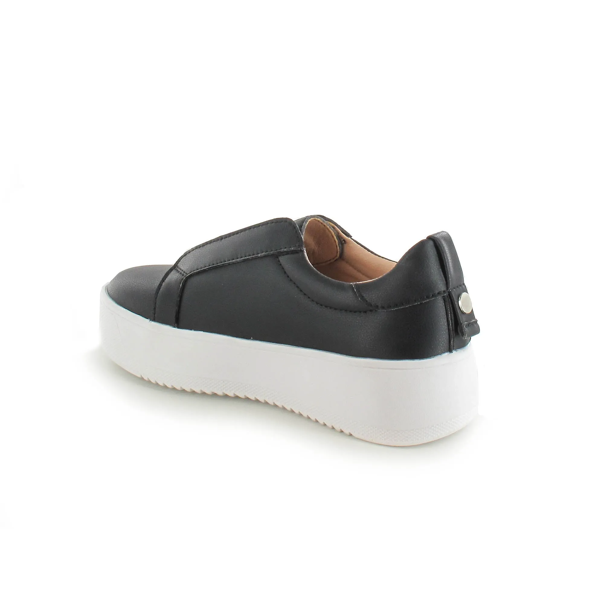 Riva - Womens Contemporary Slip-On Trainer-Black