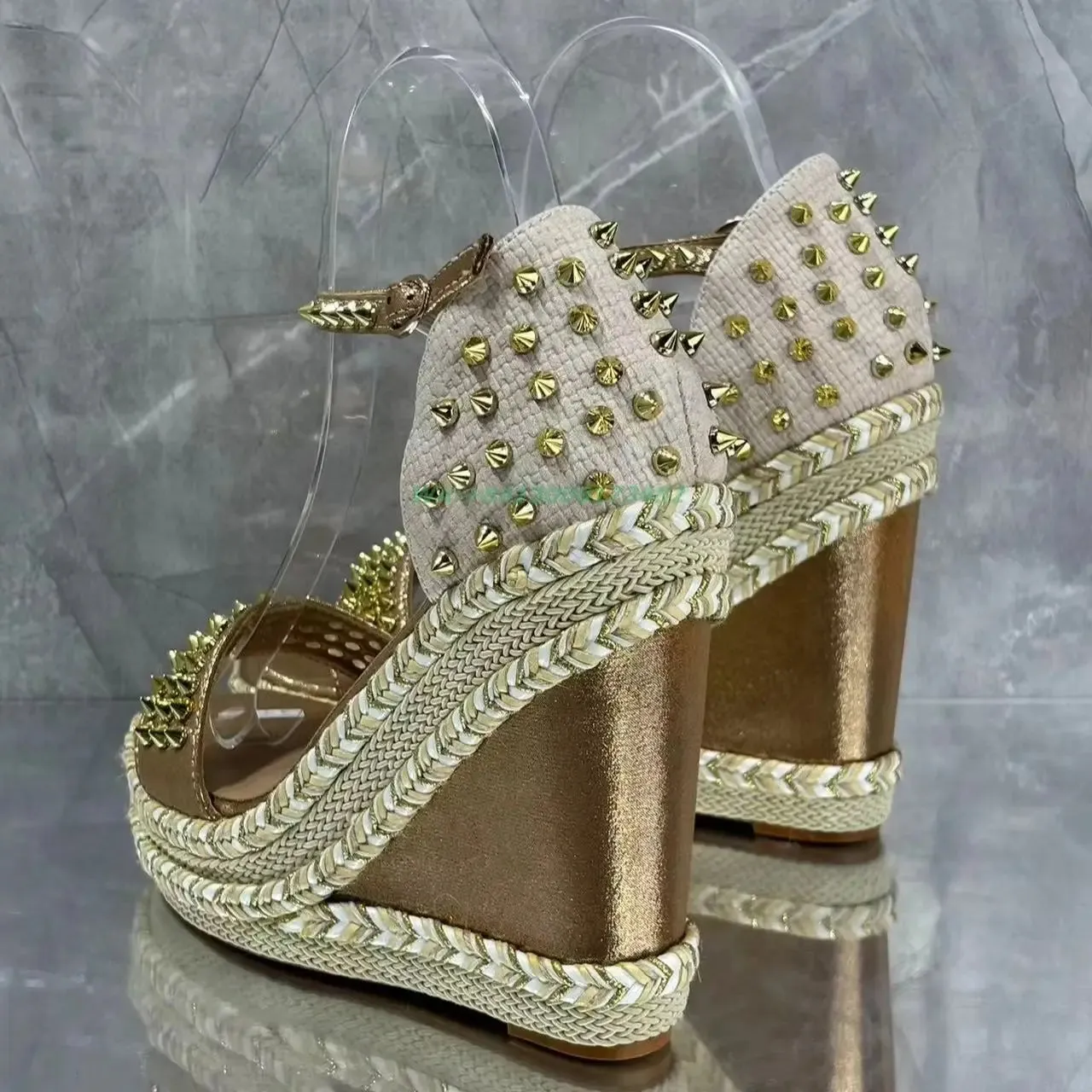 Rivet Glam Ankle Strap Sandals